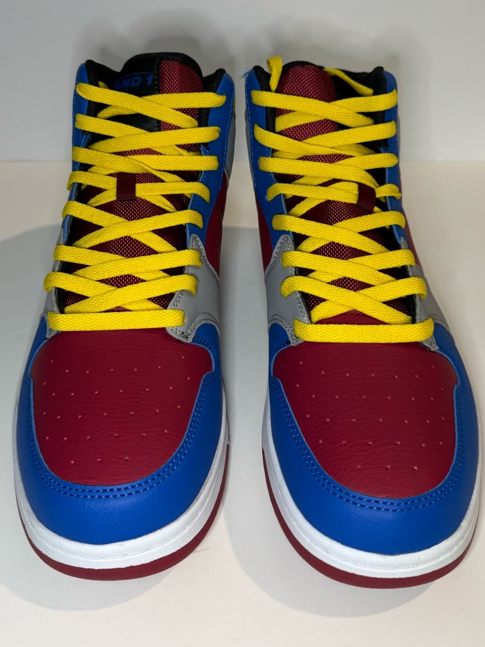 And1 Men's High-Top Athletic Shoes - Blue, Red, Yellow